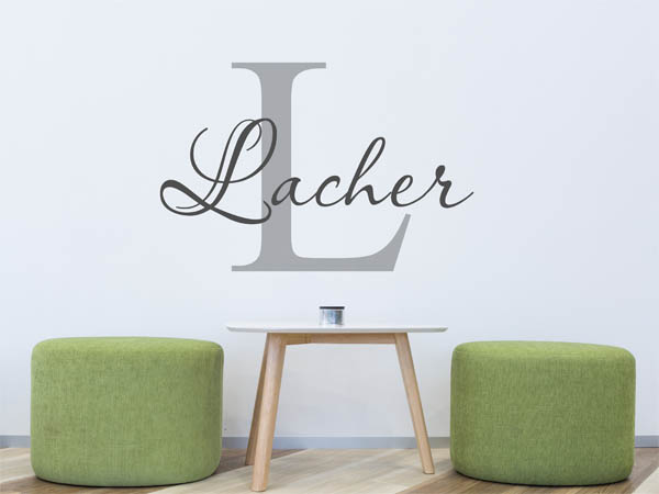 Wandtattoo Lacher Nachname