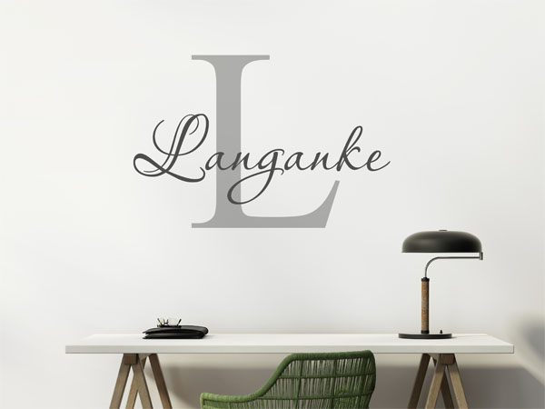 Wandtattoo Langanke Nachname