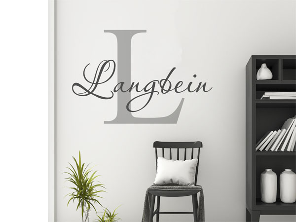 Wandtattoo Langbein Nachname