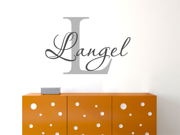 Wandtattoo Langel Nachname