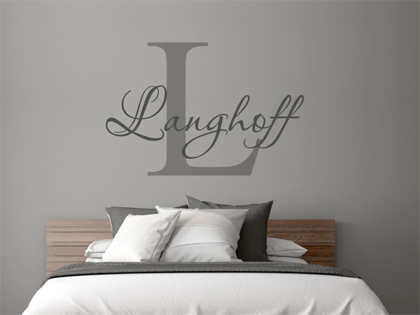 Wandtattoo Langhoff Nachname