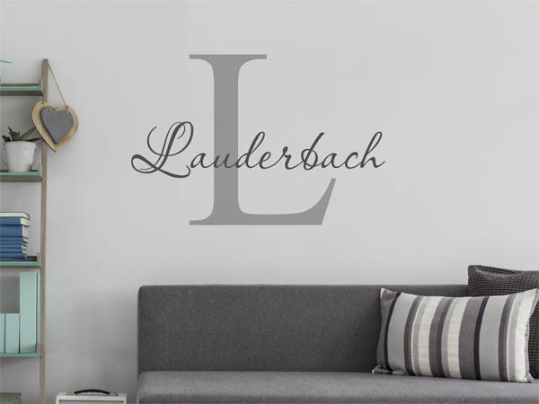Wandtattoo Lauderbach Nachname