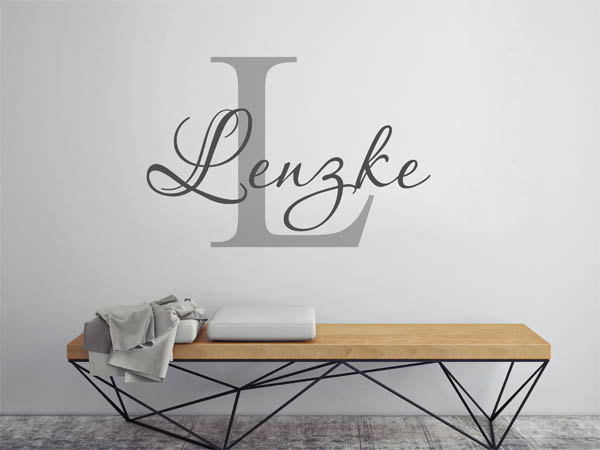 Wandtattoo Lenzke Nachname