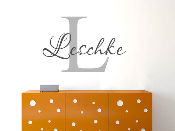 Wandtattoo Leschke Nachname