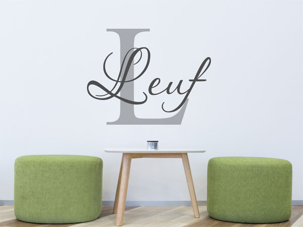 Wandtattoo Leuf Nachname