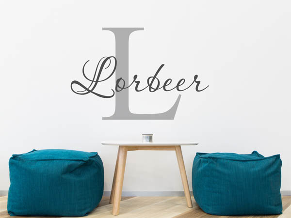Wandtattoo Lorbeer Nachname