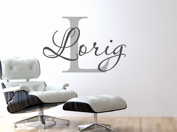 Wandtattoo Lorig Nachname