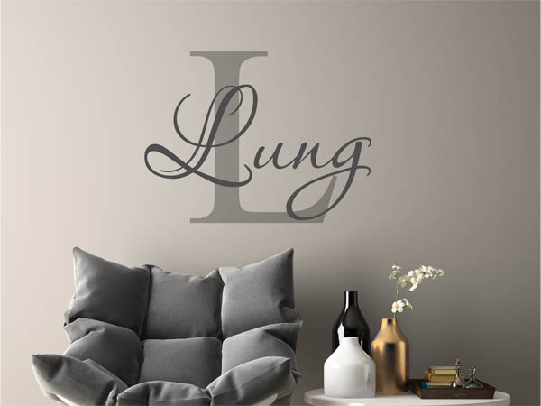 Wandtattoo Lung Nachname