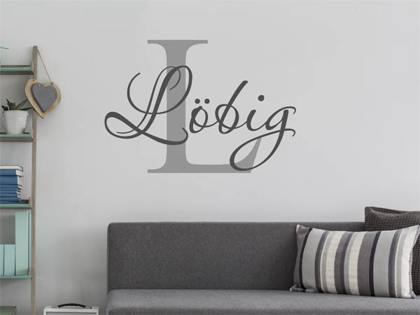 Wandtattoo Löbig Nachname
