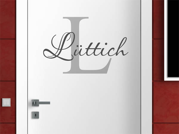Wandtattoo Lüttich Nachname