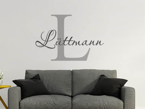 Wandtattoo Lüttmann Nachname