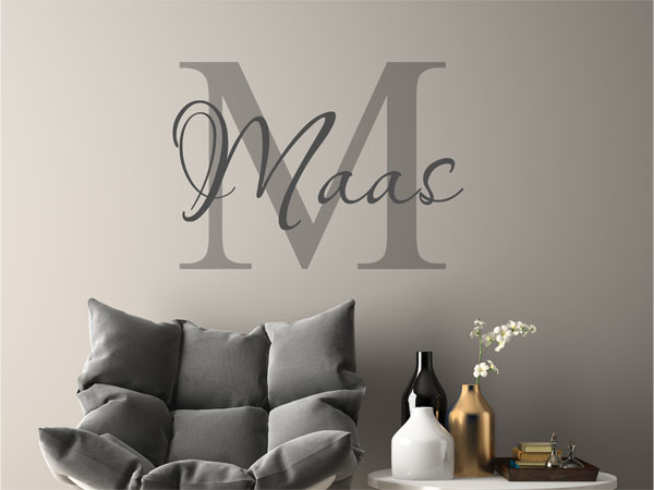 Wandtattoo Maas Nachname