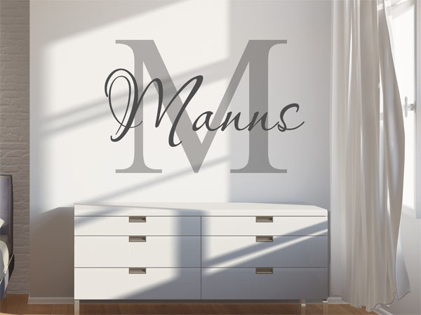Wandtattoo Manns Nachname
