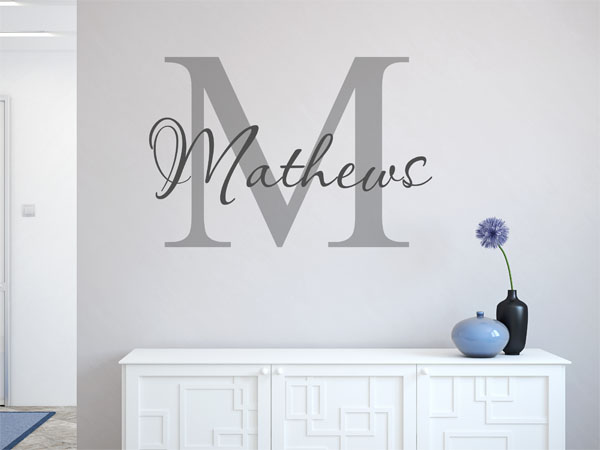 Wandtattoo Mathews Nachname