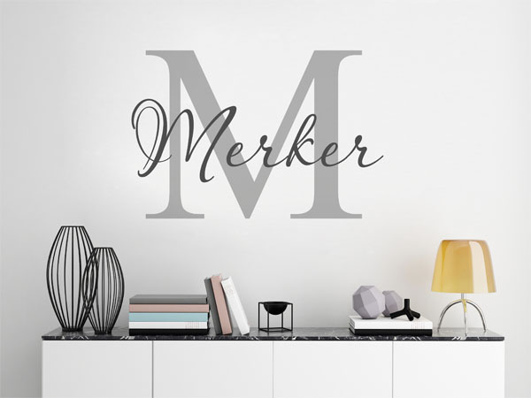 Wandtattoo Merker Nachname