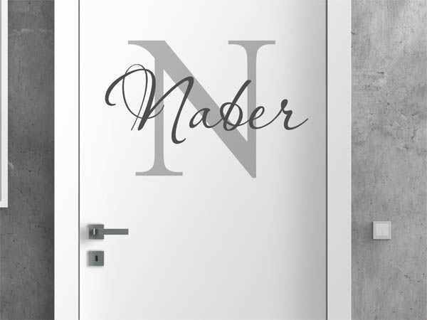 Wandtattoo Naber Nachname