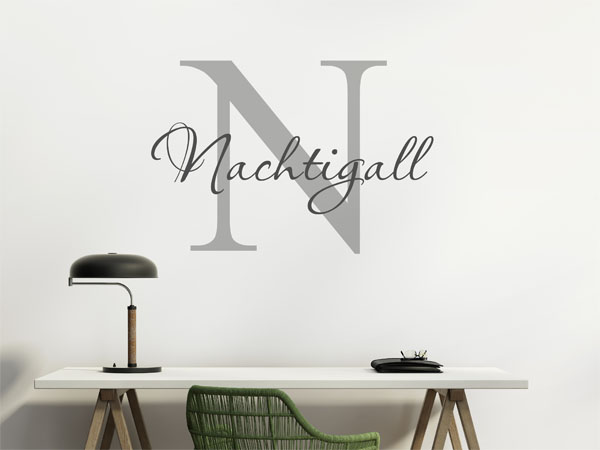 Wandtattoo Nachtigall Nachname