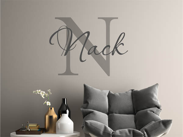Wandtattoo Nack Nachname