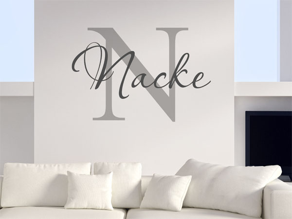 Wandtattoo Nacke Nachname