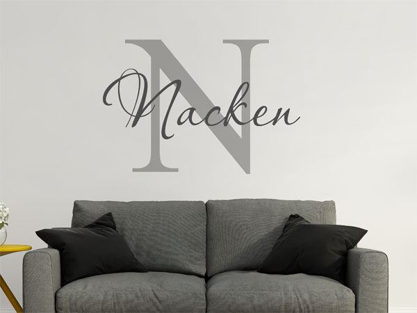 Wandtattoo Nacken Nachname