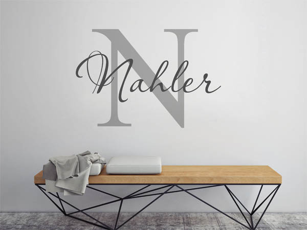 Wandtattoo Nahler Nachname
