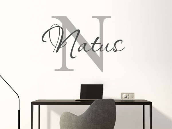 Wandtattoo Natus Nachname