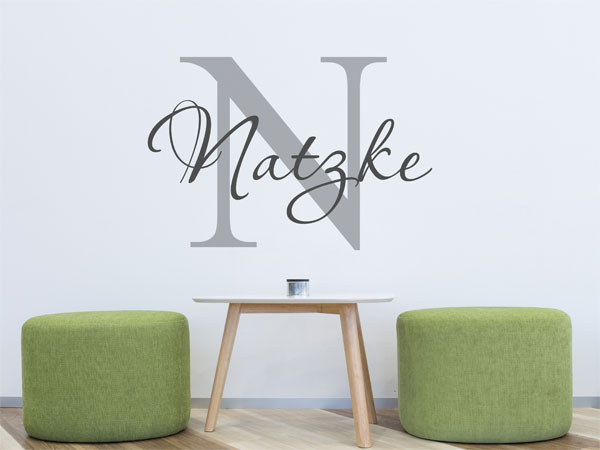 Wandtattoo Natzke Nachname