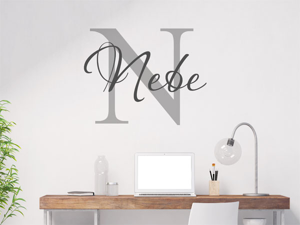 Wandtattoo Nebe Nachname