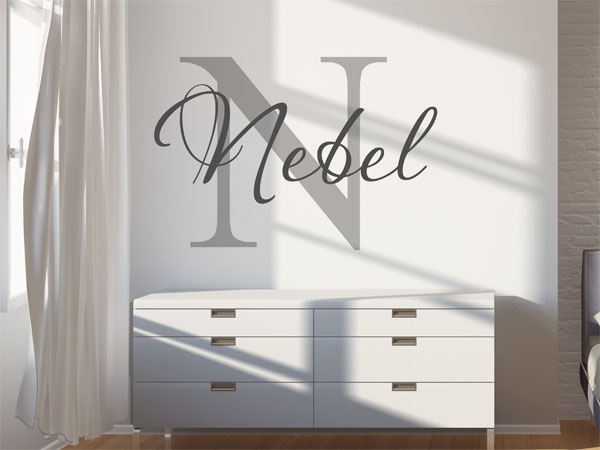 Wandtattoo Nebel Nachname