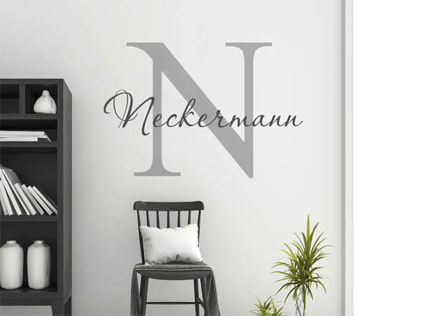 Wandtattoo Neckermann Nachname