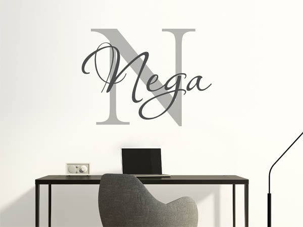Wandtattoo Nega Nachname