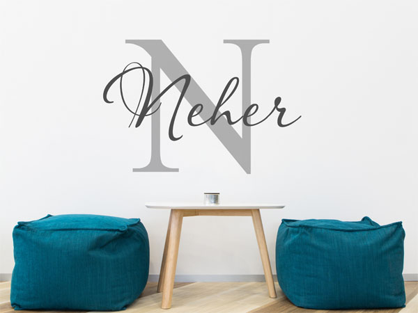 Wandtattoo Neher Nachname