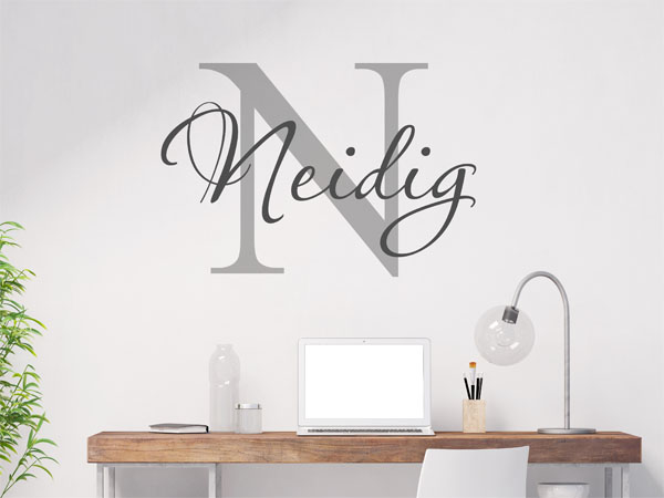Wandtattoo Neidig Nachname