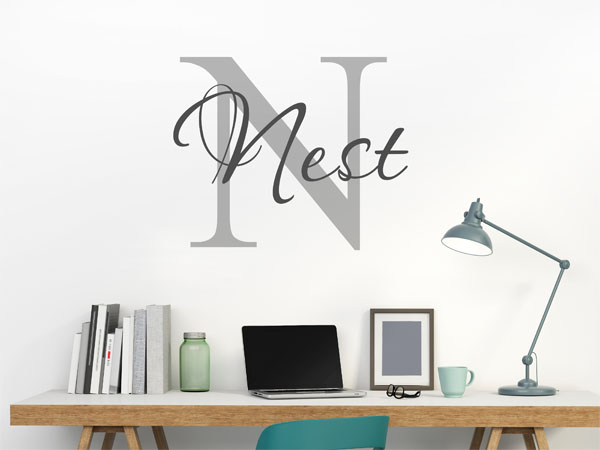 Wandtattoo Nest Nachname