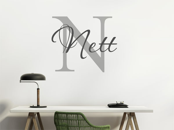 Wandtattoo Nett Nachname