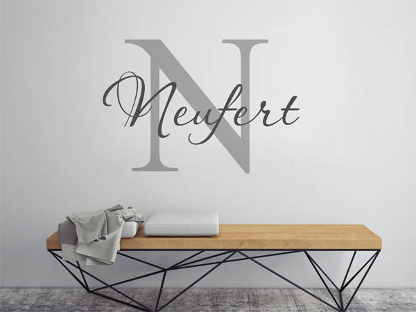 Wandtattoo Neufert Nachname