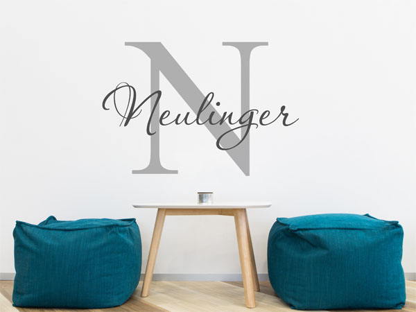 Wandtattoo Neulinger Nachname
