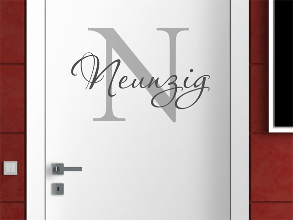 Wandtattoo Neunzig Nachname