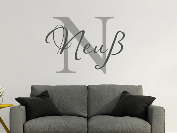Wandtattoo Neuß Nachname