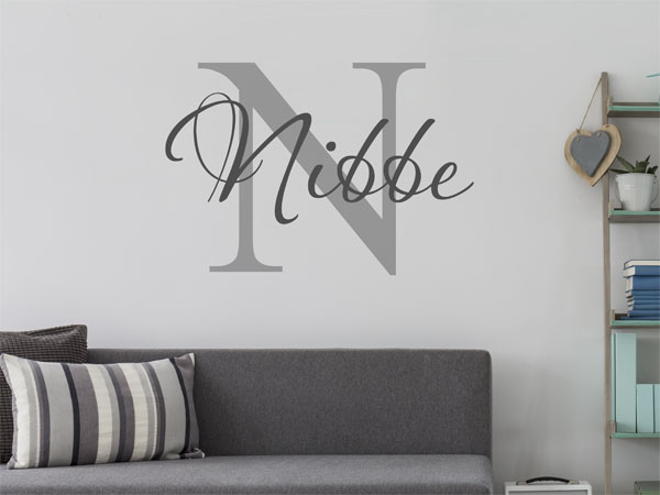 Wandtattoo Nibbe Nachname