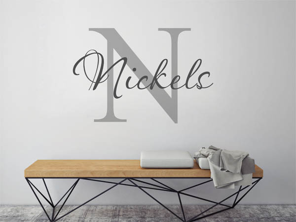 Wandtattoo Nickels Nachname
