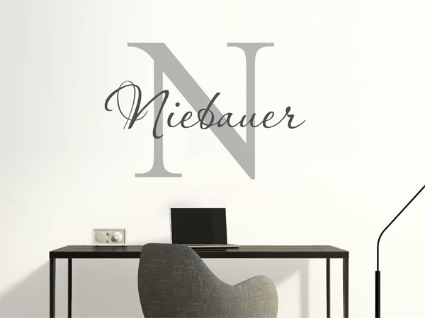 Wandtattoo Niebauer Nachname
