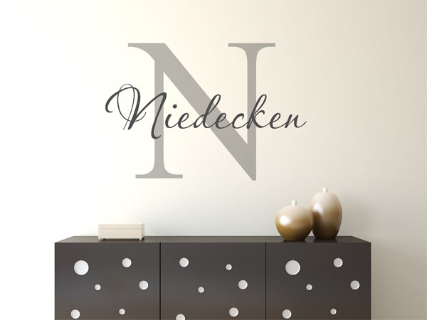 Wandtattoo Niedecken Nachname
