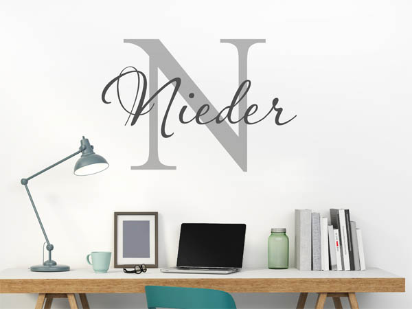 Wandtattoo Nieder Nachname