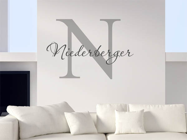 Wandtattoo Niederberger Nachname