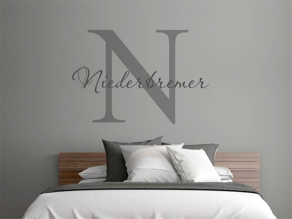 Wandtattoo Niederbremer Nachname