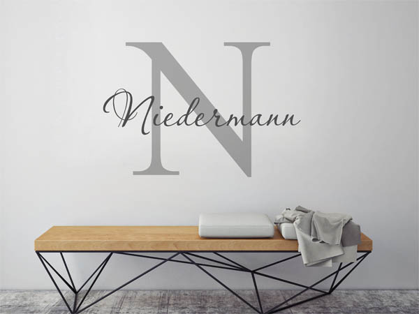 Wandtattoo Niedermann Nachname
