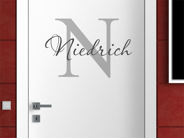 Wandtattoo Niedrich Nachname