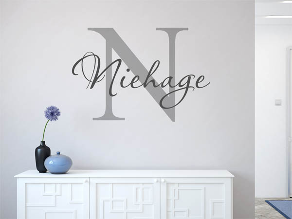 Wandtattoo Niehage Nachname