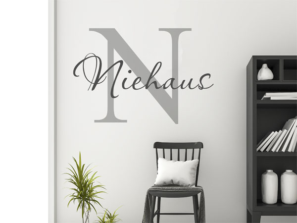 Wandtattoo Niehaus Nachname